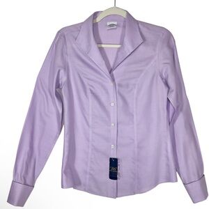 NWT Brooks Brothers Button Down Miracle Shirt Purple Non Iron Stretch Sz 12